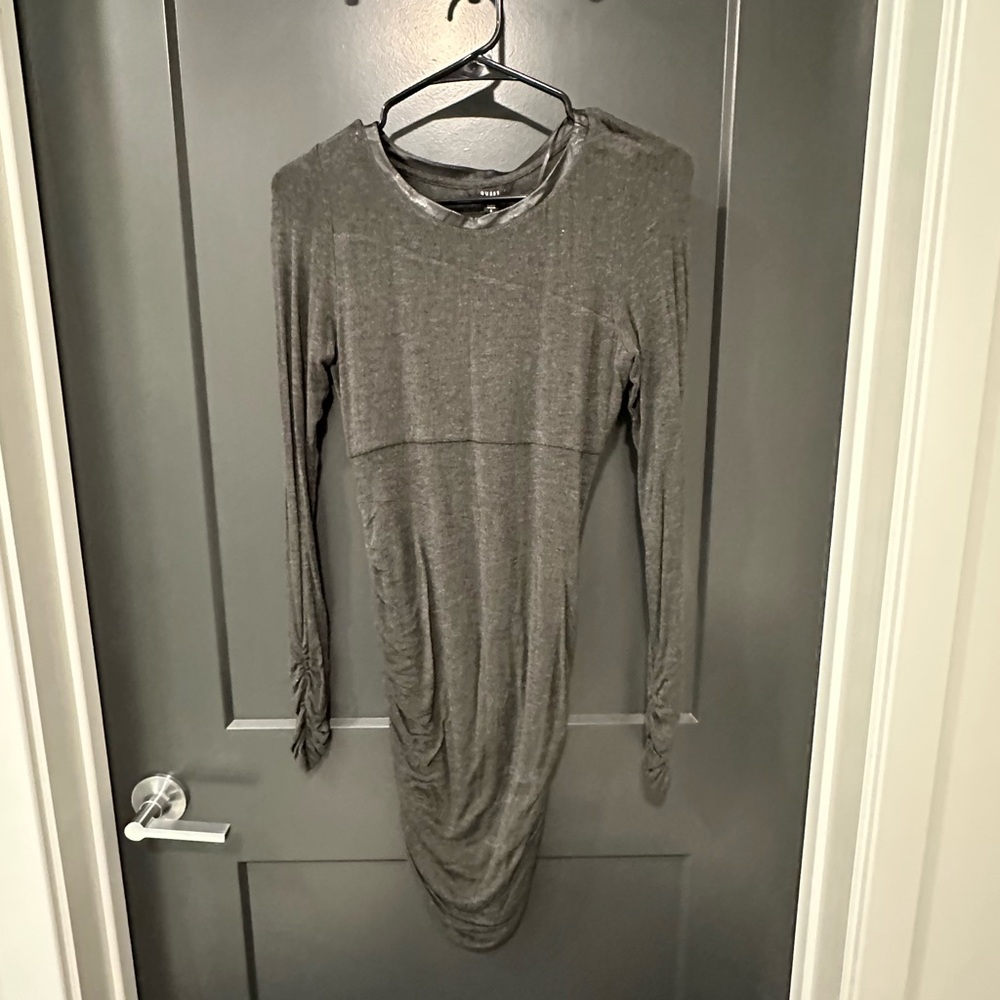 Guess Charcoal Long Sleeve Dress